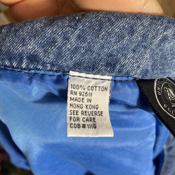 Vintage US Polo Association Women's Denim Jean Chore Barn Jacket X-Large Flannel - Picture 8 of 8